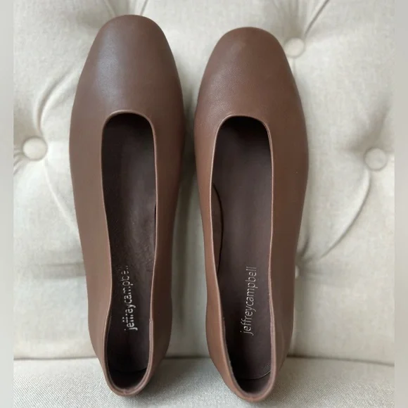 JEFFREY CAMPBELL Women's Trustee Round Toe Flats Light Brown Slip-On Shoes Sz 9 - Picture 12 of 13